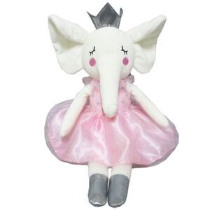 Spark Elephant Princess Plush Rattle Lovey Snuggle Buddy Cuddle Toy NWT